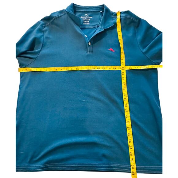 TOMMY BAHAMA : Emfielder Polo Long Sleeve - XXL/TTG - Teal Blue (like new) - Picture 8 of 8